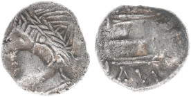 Celts - Eastern - Danube region / Uncertain tribe - AR Tetradrachm (c. 4th-3rd century BC, 12.29g) - imitating Damastion - Celticized laureate head of...