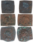 The East - The Indo-Greek Kingdom - Heliokles II (ca. 110-100 BC) - Heliokles II Dikaios, c.110-100 BC, Square AE, denomination B (7.44, 7.92, 7.96 g....