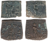 The East - The Indo-Greek Kingdom - Apollodotos II (80-65 BC) - Apollodotos II, c. 80-60 BC, square AE, denomination C (4.47, 4.66 g.), Apollo standin...