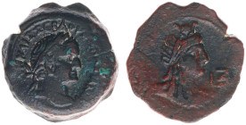 Egypt / Alexandria - AE Diobol (year 5 = AD 72/73, 9.95g) - Laureate head right / LZ Draped bust of Isis right (RPC 2445 / Milne 438) - good VF, lovel...