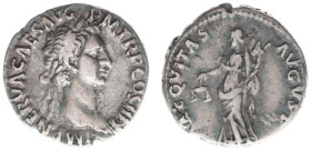 AR Denarius (Rome AD 96, 3.20g) - IMP NERVA CAES AVG PM TRP COS II PP Laureate head right / AEQVITAS AVGVST Aequitas standing left with scales and cor...