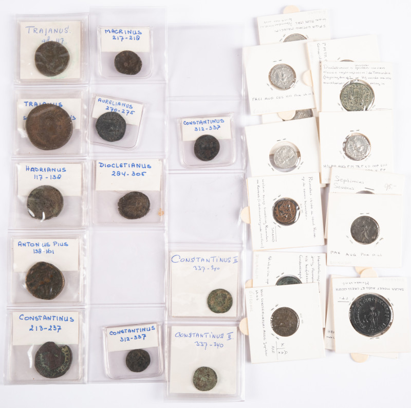 Ancient coins in lots - - Roman coinage - A small collection of Roman coins: 7 D...