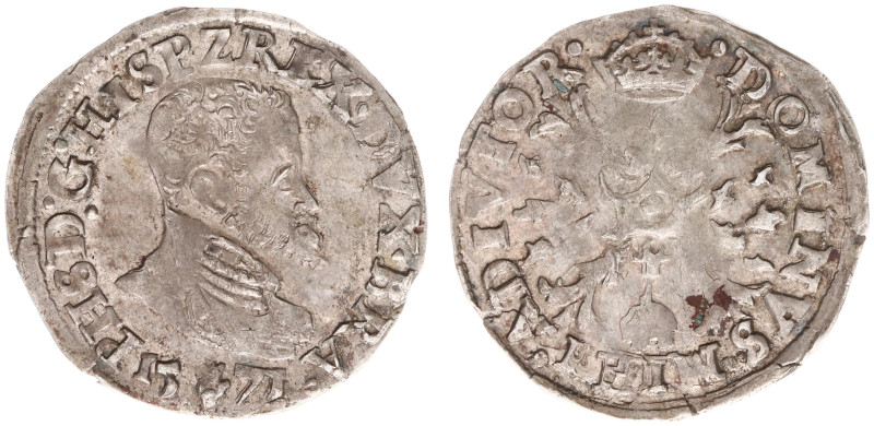 Hertogdom Brabant / Antwerpen - Philips II (1555-1598) - 1/10 Philipsdaalder 157...