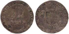 Hertogdom Brabant / Antwerpen - Philips II (1555-1598) - Philipsdaalder 1557 bust left + title of England and PHS in legend (vGH 210-1c / Delm. 12 / V...