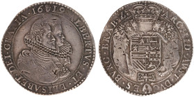 Hertogdom Brabant / Antwerpen - Albert & Isabella (1598-1621) - Dukaton 1619 (Delm. 248 / vGH 309-1 / Vanhoudt 617) - Obv. Busts of Archedukes / Rev. ...
