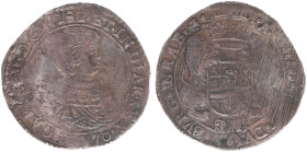 Hertogdom Brabant / Antwerpen - Karel II (1665-1700) - Dukaton 1670 (vGH 348-1a / Delm. 325 / Vanhoudt 692) - damaged - Fine