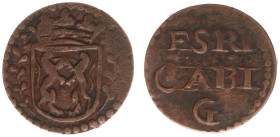 Gronsveld - Jan Frans van Bronkhorst (1680-1719) - Duit ND als NABOOTSING van Gelderland (PW 9128 / CNM 2.22.126 / v.Daalen 61 / Lucas 150) - Imitatio...