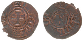 Graafschap Vlaanderen - Lodewijk van Male (1346-1384) - Dubbele mijt ND (1375-1379) Gent (Gaillard 229 / Vanhoudt G2616) – 1.08 gram – Obv. FL in fiel...