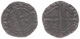Graafschap Vlaanderen - Jan zonder Vrees (1404-1419) - Mijt ND (1410) Gent (Deschamps de Pas VIII, 9 / Vanhoudt G2663) – 0.59 gram – Obv. Arms in fiel...