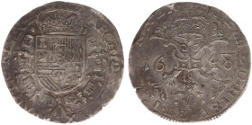 Graafschap Vlaanderen - Philips IIII (1621-1665) - Patagon 1648 Brugge (vGH 329-6 / Delm. 297 / Vanhoudt 645) - VF
