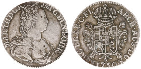 Oostenrijkse Nederlanden - Maria Theresia (1740-1780) - Dukaton 1750 Brugge (Vanhoudt 813 R3 / Delm. 377) - a.VF - extremely rare and never sold by us...