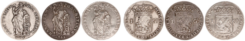 Gelderland Provincie (1581-1795) - 1 Gulden 1763, 1764 + 1765 (Delm. 1178 / CNM ...