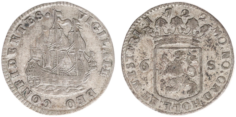 Holland Provincie (1581-1795) - Scheepjesschelling 1722 plain edge (CNM 2.28.116...