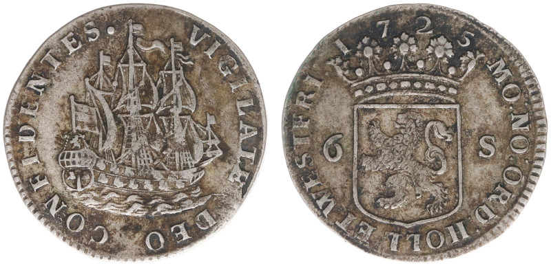 Holland Provincie (1581-1795) - Scheepjesschelling 1725 (V. 55.6 / HPM Ho 74 / C...