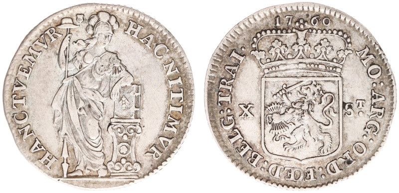 Utrecht Provincie (1581-1795) - X Stuiver 1760 reeded edge (Delm. 1203 / CNM 2.4...