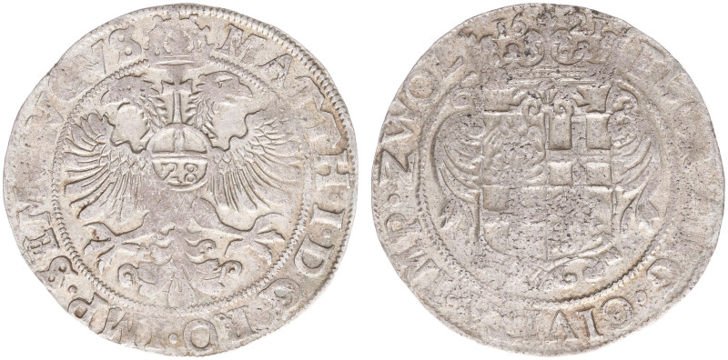 Overijsselse Steden - Zwolle - Florijn van 28 Stuivers 1621 Matthias I (Delm. 11...