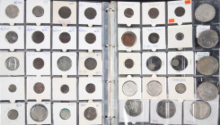 Dutch Provincial in albums - Small collection Dutch provincial coinage among which Duiten, Oorden, Schellingen, 1/10 and 1/5 Philipsdaalder, 1/2 Flori...
