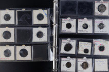 Dutch Provincial in albums - Small lot copper/silver coins Northern/Spanish Netherlands among which Liard Thorn, Gronsveld, Deniers Hainaut (Henegouwe...