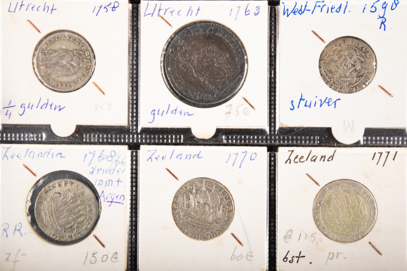 Dutch Provincial in albums - Small lot Dutch provincial coinage among which Sche...