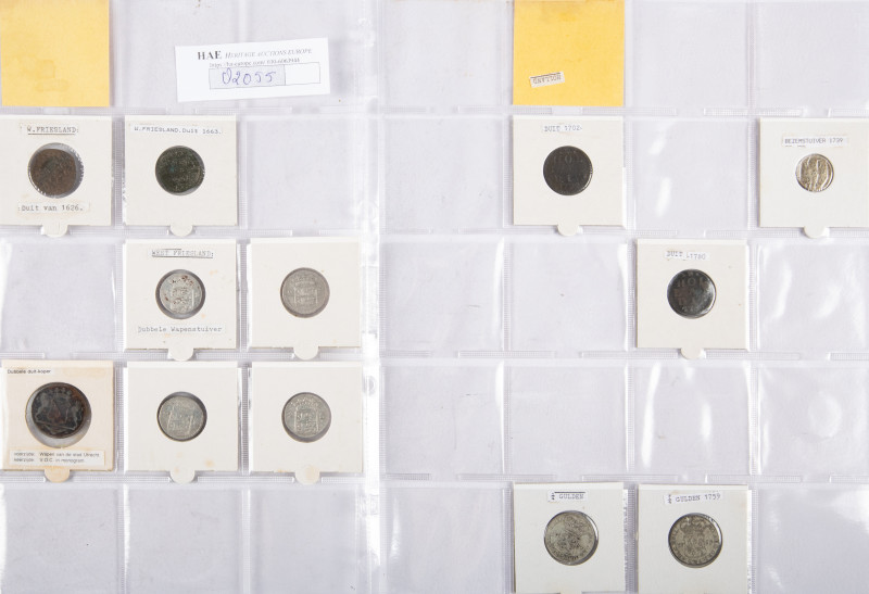 Dutch Provincial in albums - Small lot Dutch provincial coinage among which Duit...