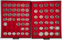 Dutch Provincial in boxes - 2x Cassette provinical coinage Utrecht among which (VOC) Duiten, Dubbele Wapenstuivers, 1/4 Guldens, Schellingen, 1 Gulden...