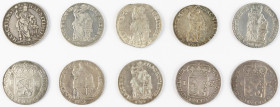 Dutch Provincial in boxes - Lot consisting of ten Guldens in various qualities.