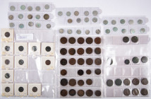 Dutch Provincial in boxes - Small box Dutch provincial coinage among which Duiten (12), Dubbele Wapenstuivers (38), 1/4 Gulden + copper coins Neth. In...