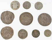 Dutch Provincial in boxes - Consisiting of various denominations, amongst which 3x Gulden, Bezemstuiver etc… Total 10 pcs.
