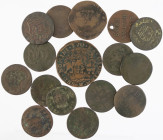 Dutch Provincial in boxes - Small box with Duiten + Jeton 1589 Middelburg - First anniversary destruction of Spanish Armada (Dugn.3229, vLoonI.394.1, ...