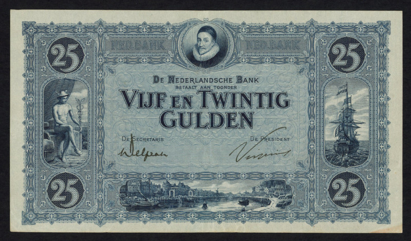 Banknotes Netherlands - 25 Gulden 1927 Willem van Oranje (Mev. 74-1 / AV 47A.1 /...