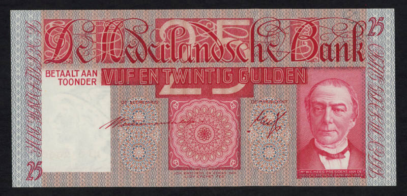 Banknotes Netherlands - 25 Gulden 1931 Mees (Mev. 76-2 / AV 48.2d) - fixed date ...