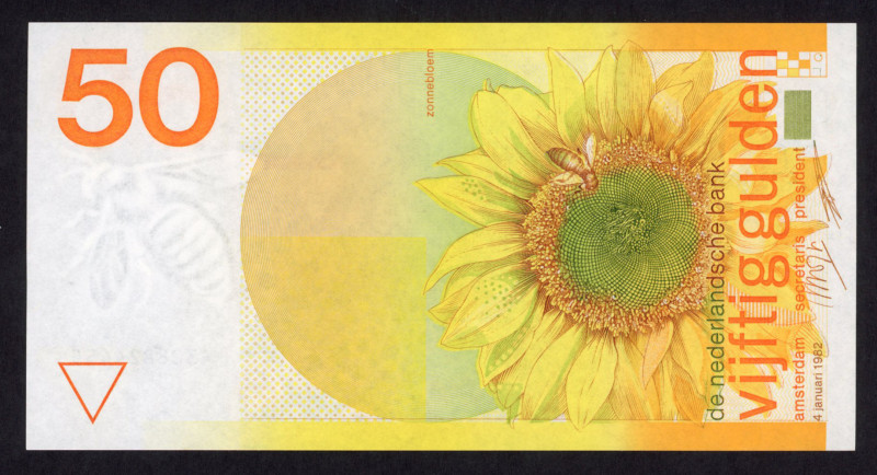 Banknotes Netherlands - 50 Gulden 1982 Zonnebloem (Mev. 100-1 / AV 68.1b) - DAR ...