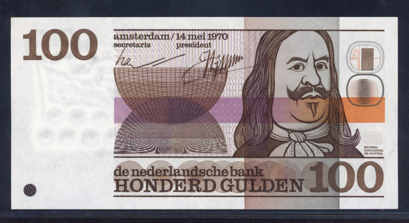 Banknotes Netherlands - 100 Gulden 1970 De Ruyter (Mev. 122-1 / PL103b / P. 93) ...