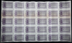 Banknotes Netherlands - Noodgeld - Rotterdam - Emergency money WW II - Kamer van Koophandel en Fabrieken voor Zuid-Holland - Uncut sheet of 10 Gulden ...