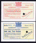 Banknotes Netherlands - Noodgeld - Vlaardingen - Emergency money WW II - 2½ Gulden + 10 Gulden 16 mei 1940 series 0709 * en 0004 * (T/J 138.5-6 / PL97...