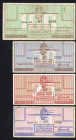 Banknotes Netherlands - Concentratiekampgeld - Westerbork - 10, 25, 50 + 100 Cent 1944 (T/J. 403.1-403.04 / PL1230.1-4) - Total 4 pcs. in avg. VF