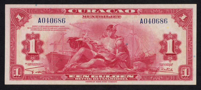 Banknotes Netherlands Oversea - Curaçao - 1 Gulden 1942 Mercury (P. 35a / PLNA12...