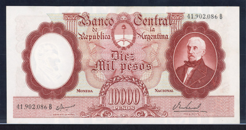 World Banknotes - Argentina - 10.000 Pesos ND (1961-1969) General José de San Ma...