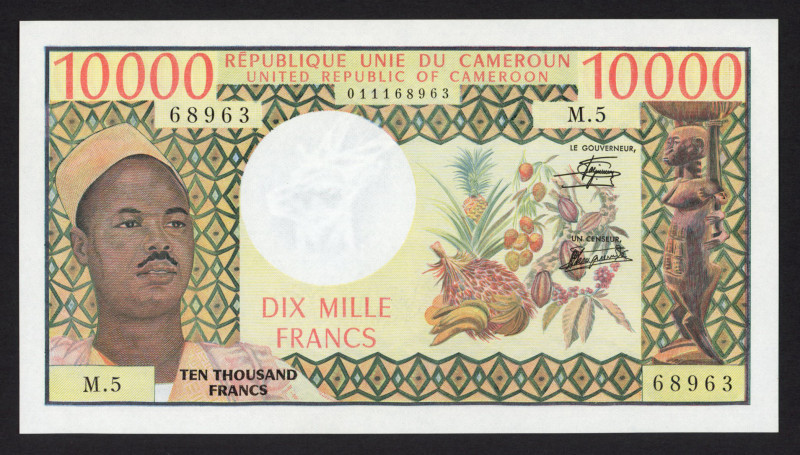 World Banknotes - Cameroun - 10.000 Francs 1972 (ND) sign.2 Panouillot/Koulla (P...