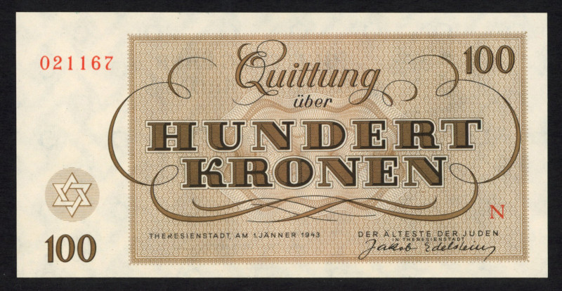 World Banknotes - Czechoslovakia - Theresienstadt (Terezin) - 1 + 2 + 5 + 10 + 2...