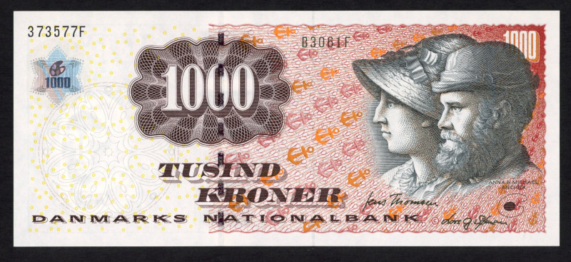 World Banknotes - Denmark - 1000 Kroner (20)06 Anna & Michael Ancher (P. 64) - U...