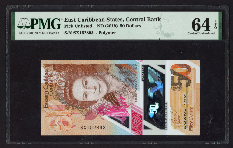 World Banknotes - East Caribbean States - 50 Dollars ND (2019) Queen Elizabeth I...