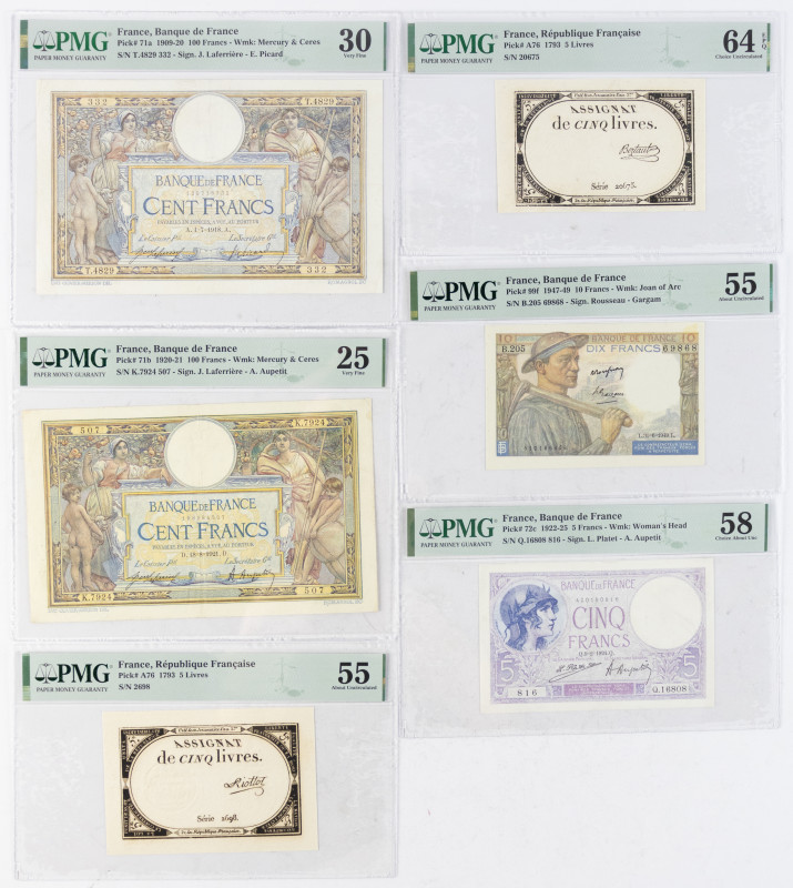 World Banknotes - France - 5 Livres 1793 (P. A76) - PMG 64 EPQ, 5 Livres 1793 (P...