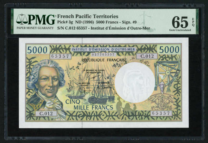 World Banknotes - French Pacific Territories - 5000 Francs ND (1996) Bougainvill...