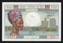 World Banknotes - Mali - 100 Francs ND (1972-73) Woman + hotel (P. 11) - UNC