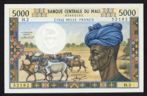 World Banknotes - Mali - 5000 Francs ND (1972-84) Man with turban (P. 14a) - sign. 4 - aUNC.