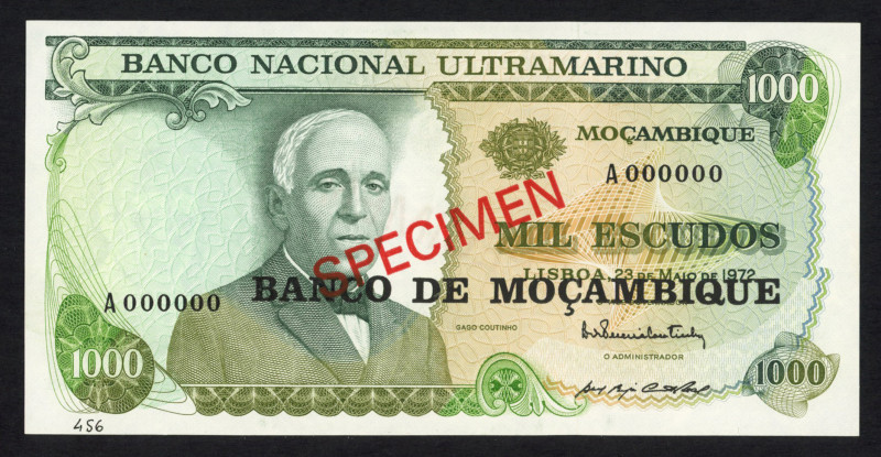 World Banknotes - Mozambique - 1000 Escudos ND (1979) Specimen (P. 119as1) - num...