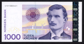 World Banknotes - Norway - 1000 Kroner 2001 (P. 52a) - Edvard Munch - UNC