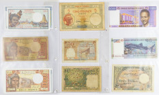 Banknotes world in albums - Africa - Nice collection French Somaliland & Djibouti in black booklet aw Pick: 6-25-31 / 37-40-44 etc..