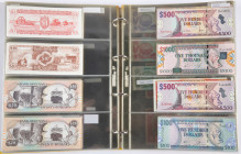 Banknotes world in albums - America (North, Middle and South) - Album banknotes South America among which Argentina, Brasil, Honduras, Cuba, Nicaragua...